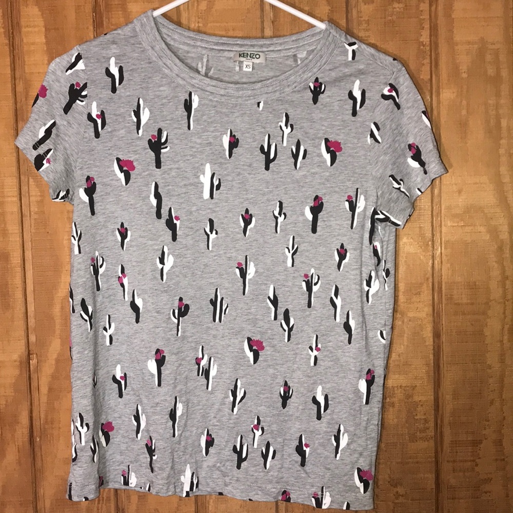 KENZO Cactus-Print Jersey T-Shirt
